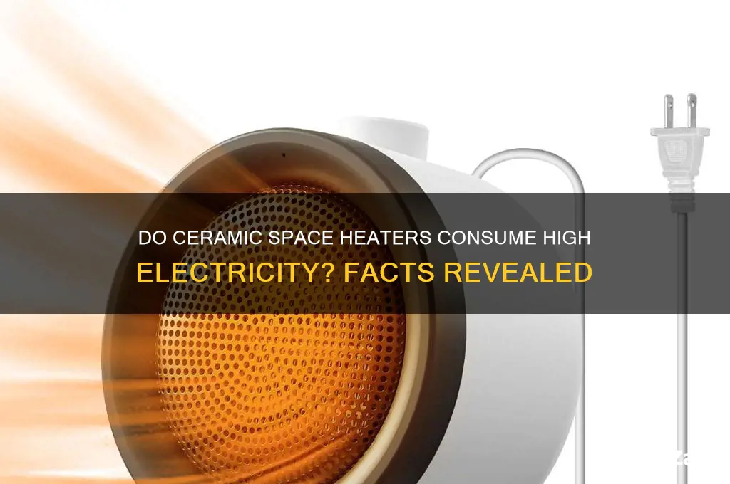 do ceramic space heaters use a lot of electricity