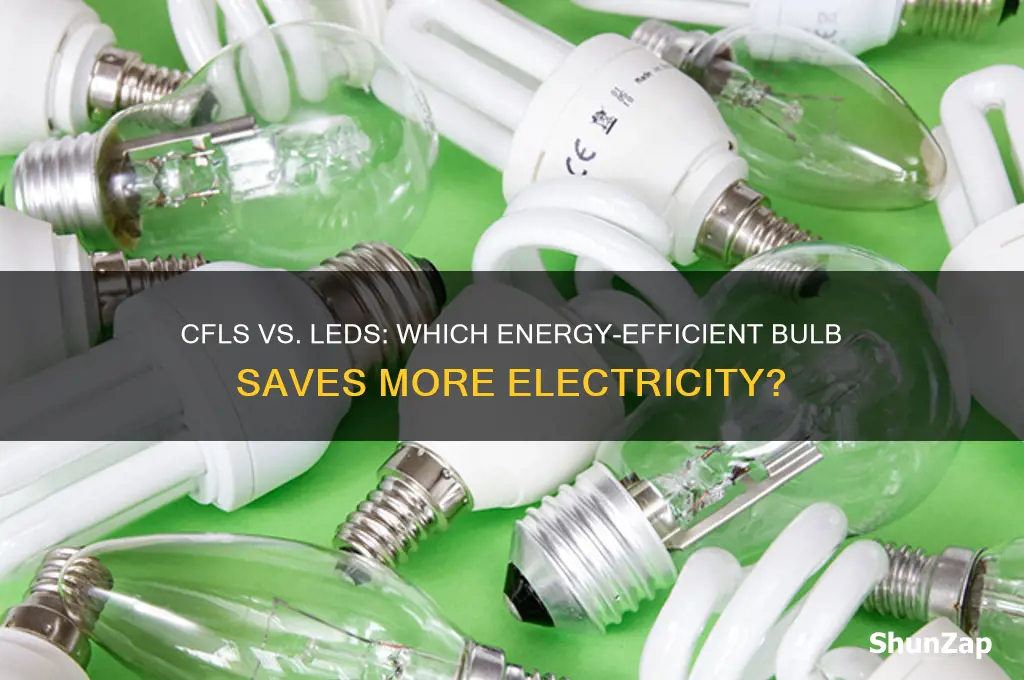 do cfls or leds use less electricity