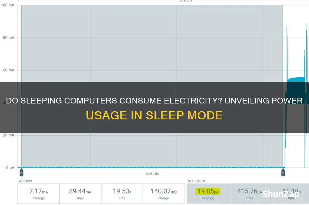 do computers use electricity when in sleep mode