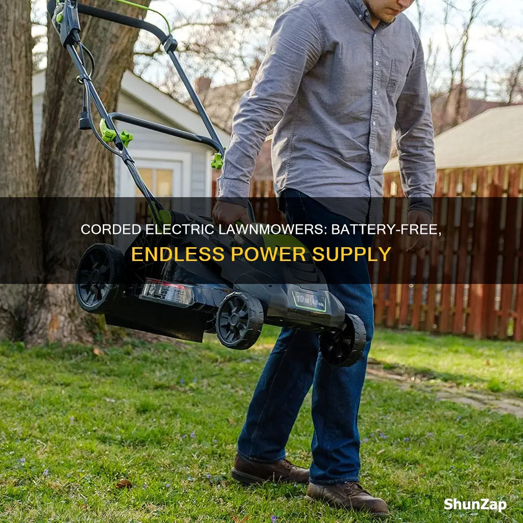 do corded electric lawnmowers have a battery