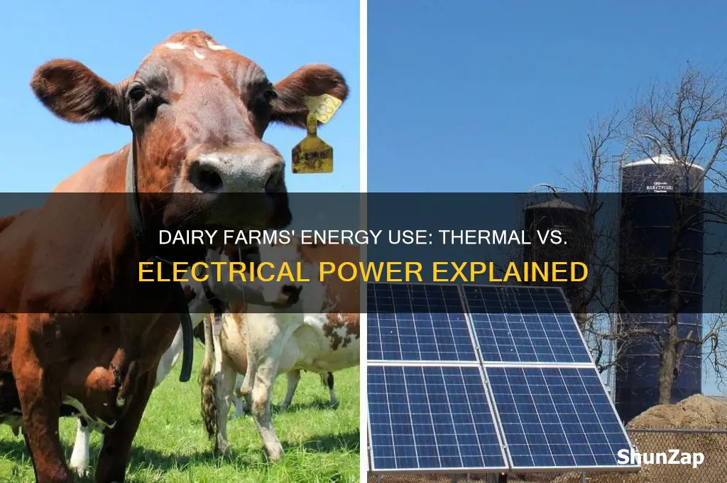 do dairy farms use thermal or electrical energy
