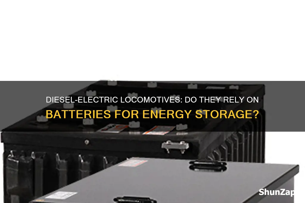 do diesel electric locomotives use batteries to store energy