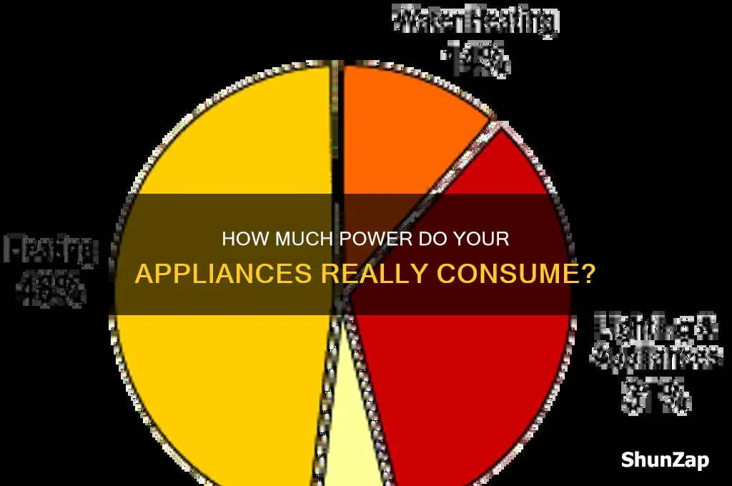 do different household appliances use electrical energy at different rates