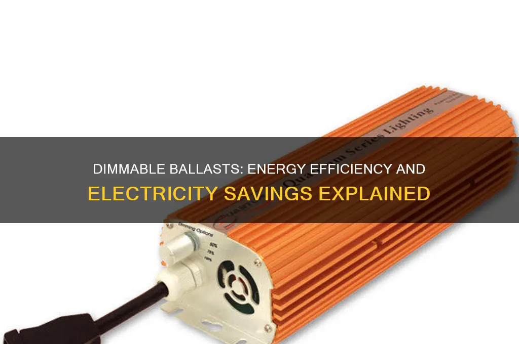 do dimmable ballasts use less electricity