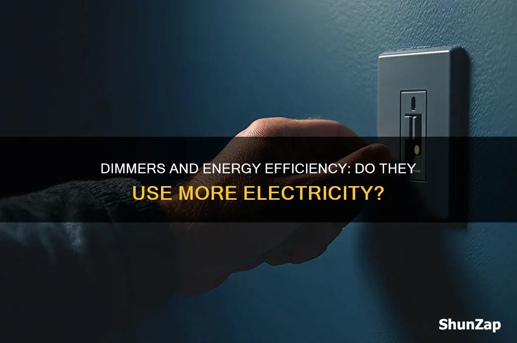 do dimmers use more electricity