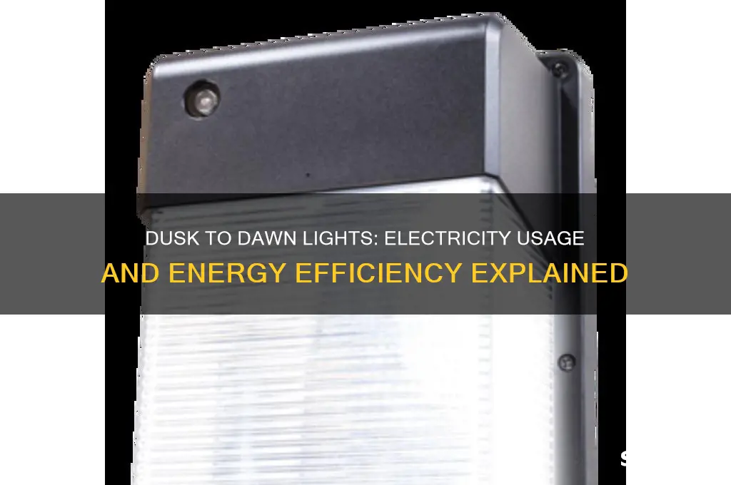 do dusk to dawn lights use a lot of electricity