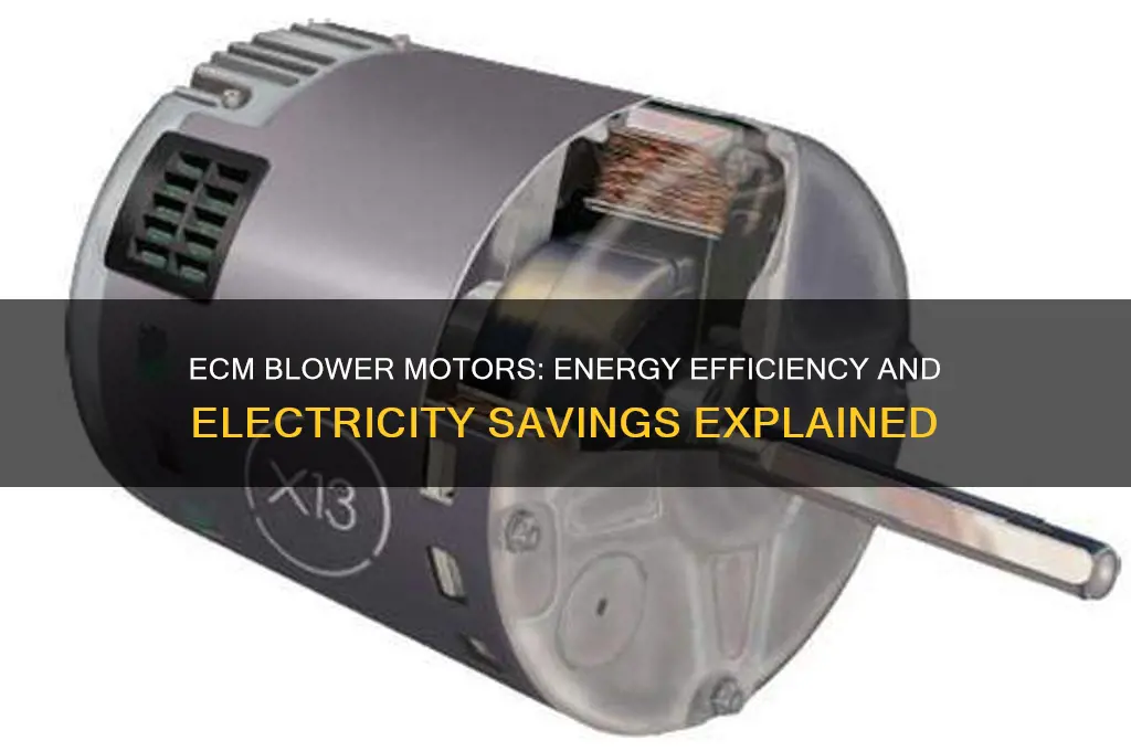 do ecm blower motors use less electricity