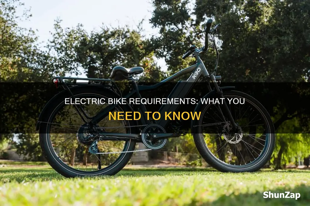 do electric bikes have to meet a certain requitements