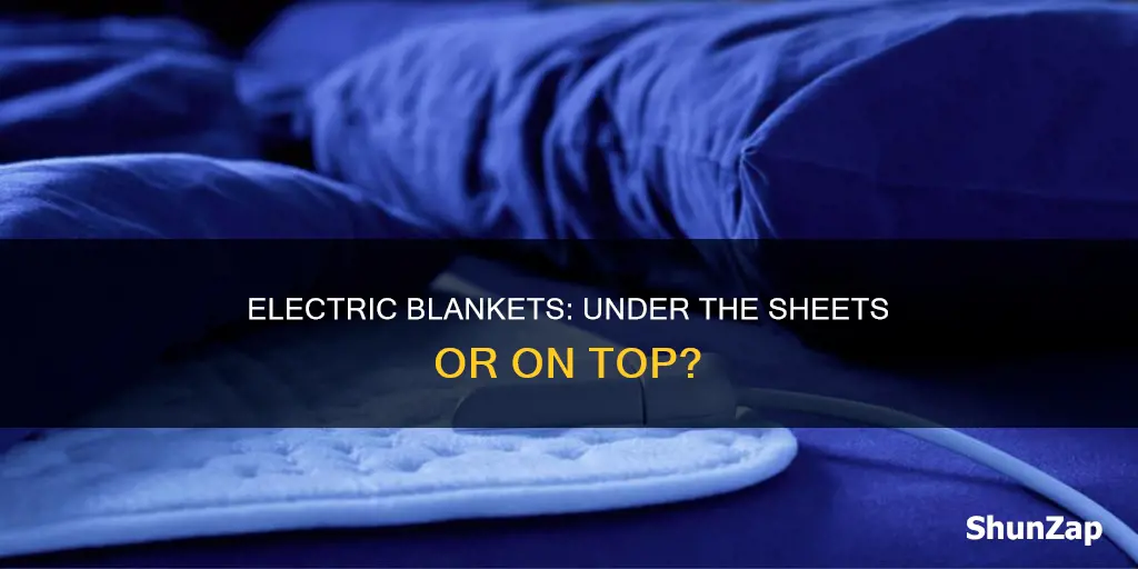 do electric blankets go under the sheet