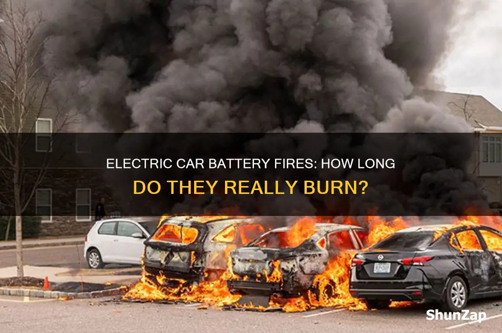do electric car batteries burn for long time