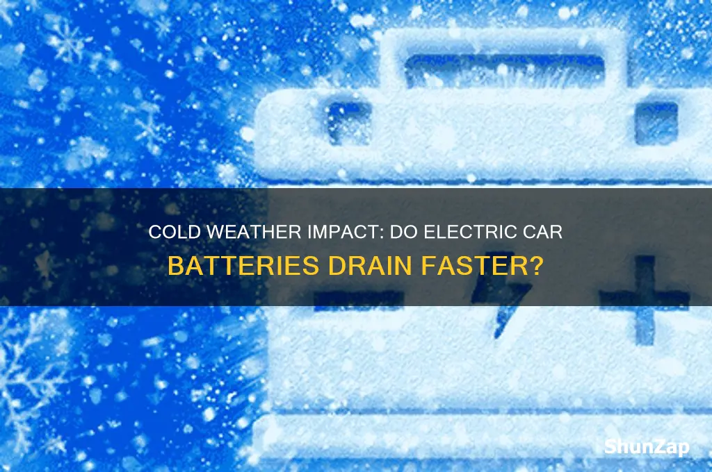 do electric car batteries drain in cold weather