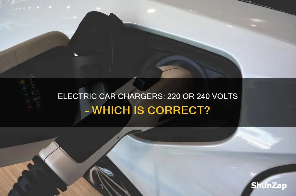 do electric car chargers use 220 or 240 volts