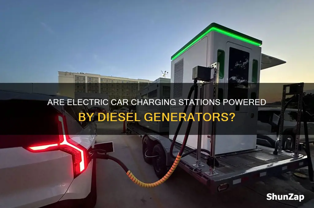 do electric car charging stations run on diesel