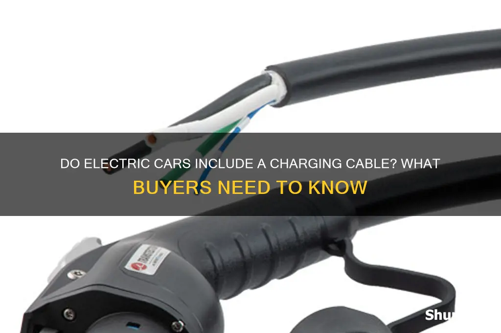 do electric cars come with a charging cable