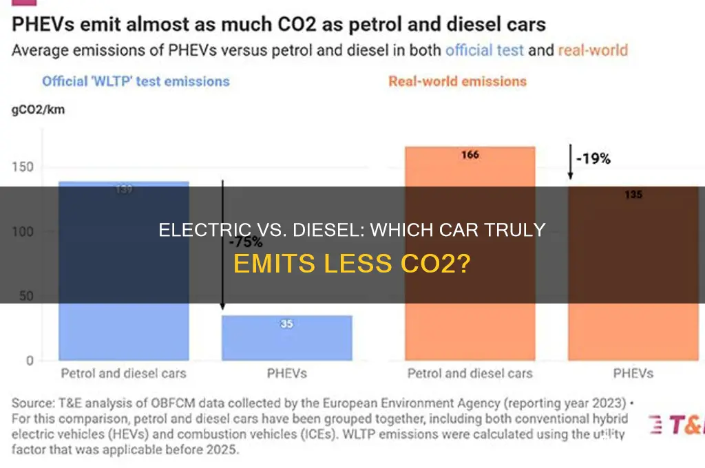 do electric cars emit more co2 than diesel