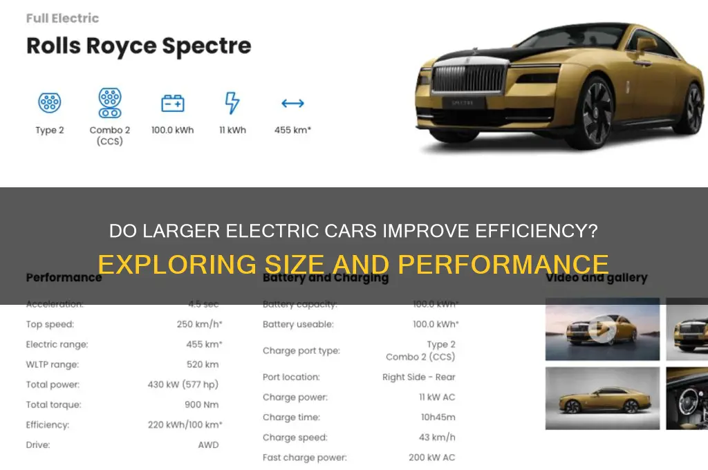 do electric cars get more efficient as they get bigger
