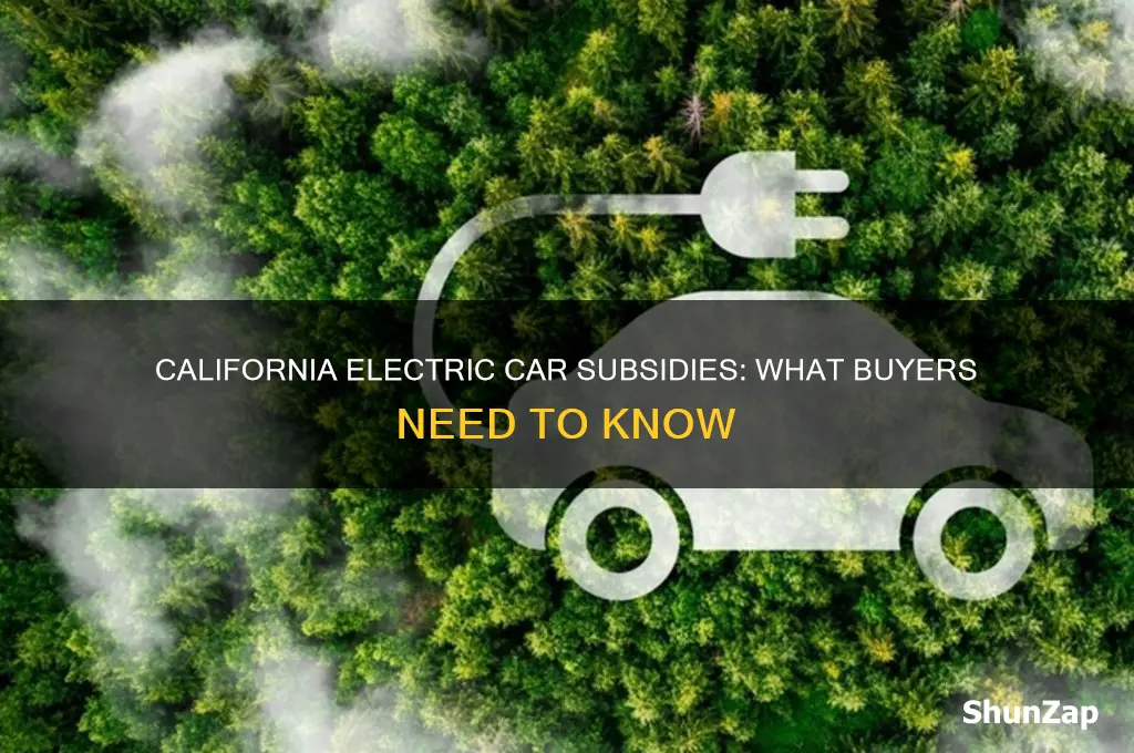 do electric cars get subsidy in california