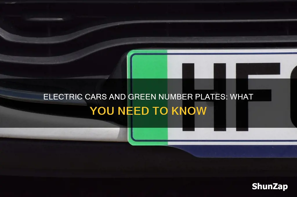 do electric cars have green number plates