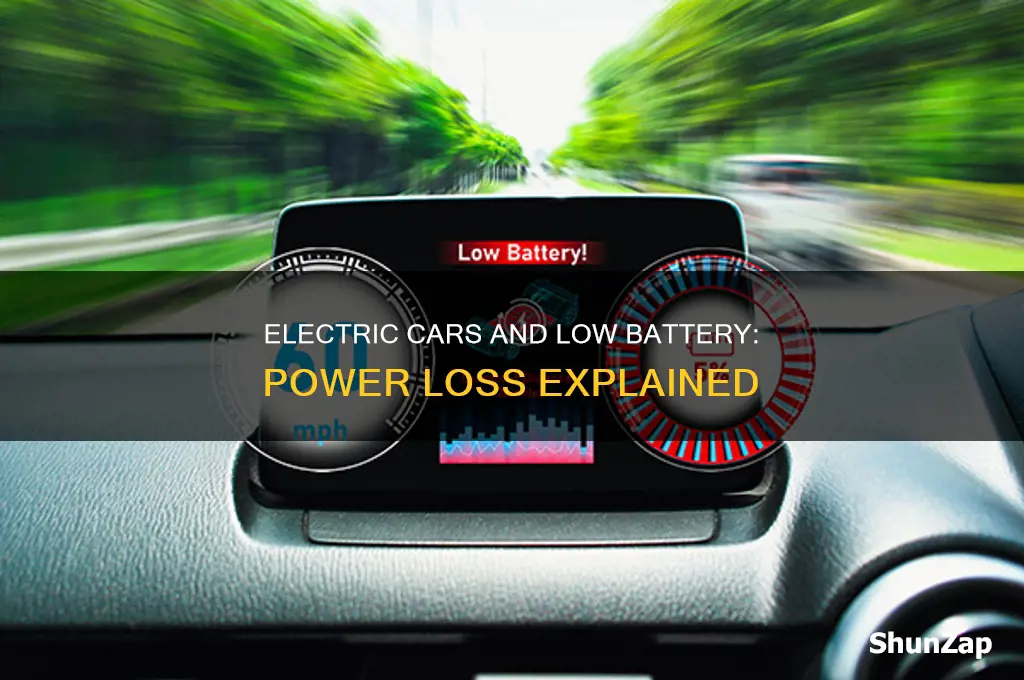 do electric cars lose power when battery is low
