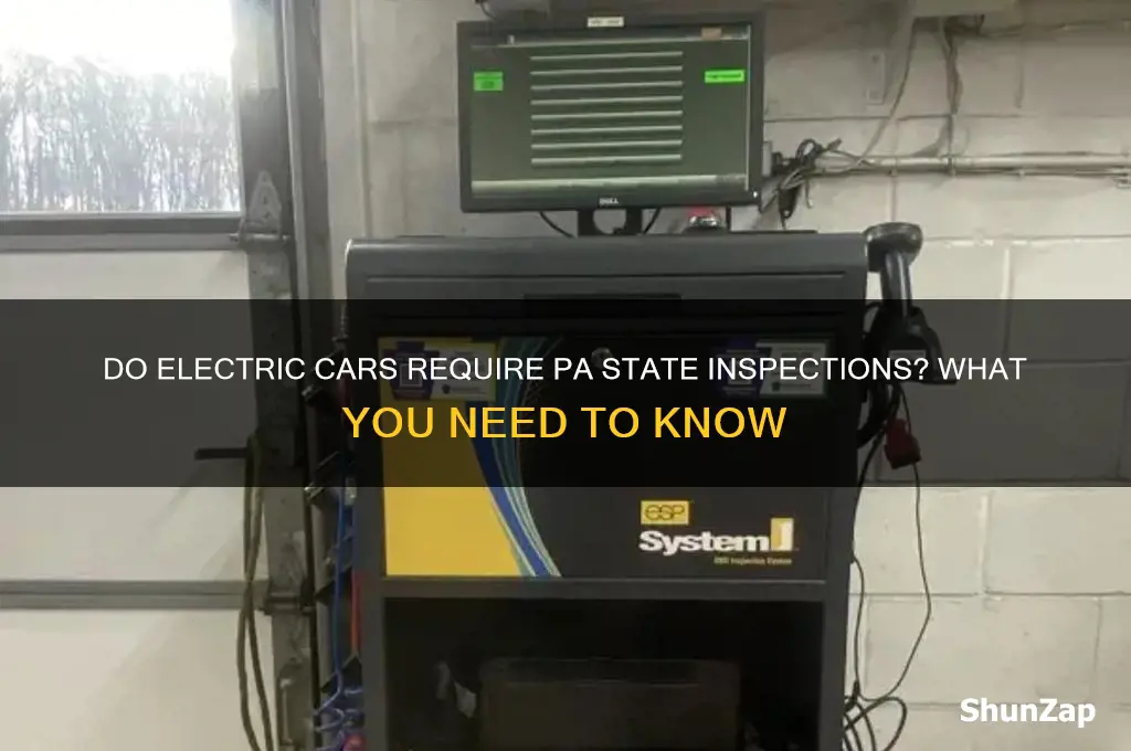 do electric cars need inspection in pa