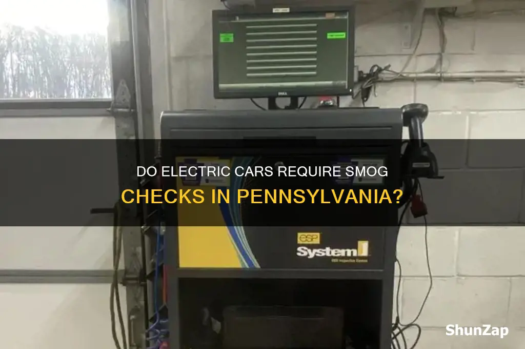 do electric cars need smog inspection in pa