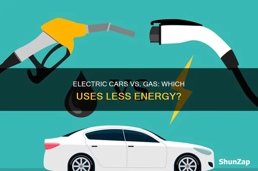 do electric cars use less energy