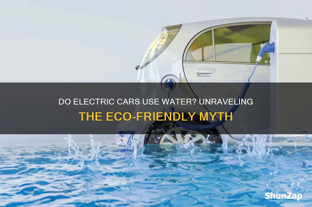 do electric cars use water