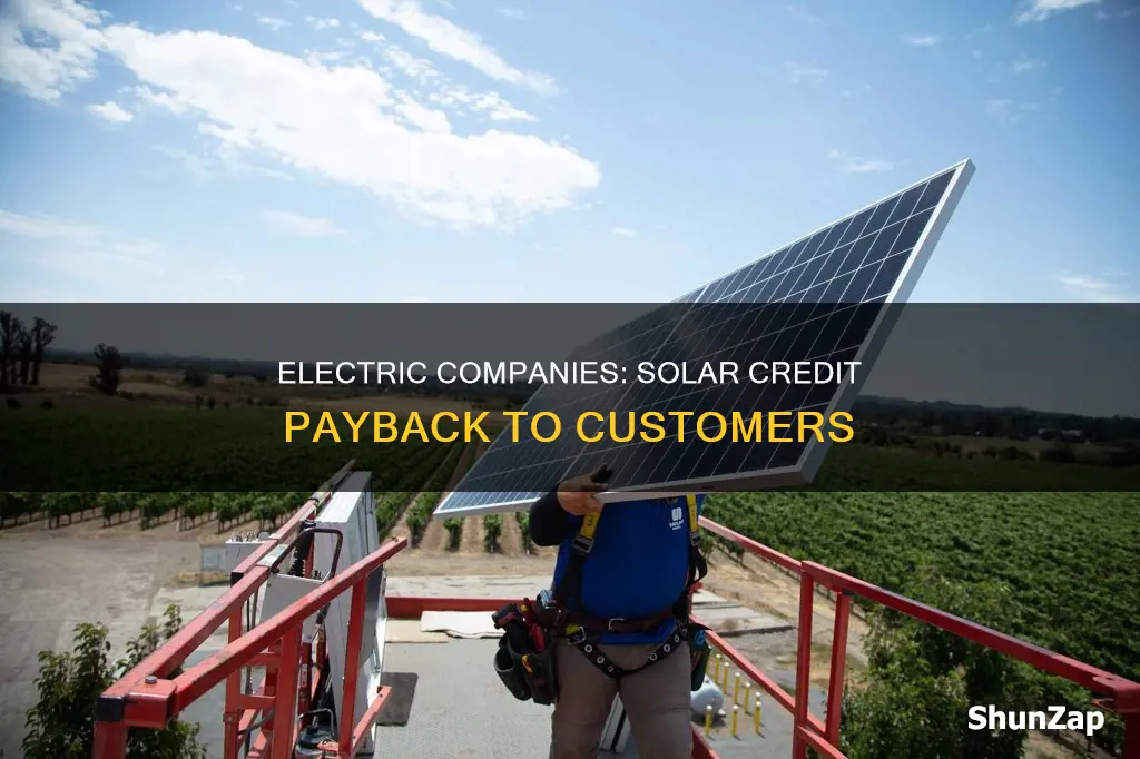 do electric companies pay back excessive credits on solar