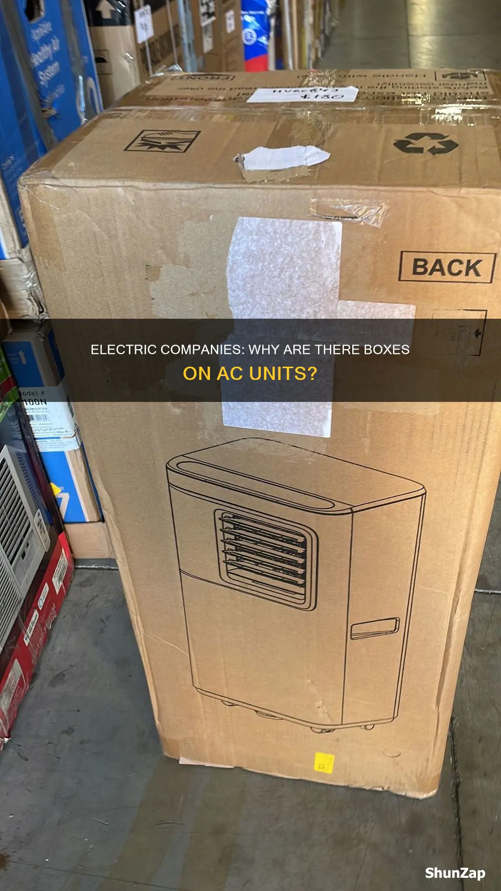 do electric companies place boxes on outdoor ac units