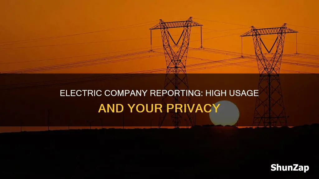 do electric companies report high usage