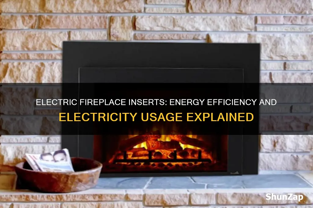 do electric fireplace inserts use a lot of electricity
