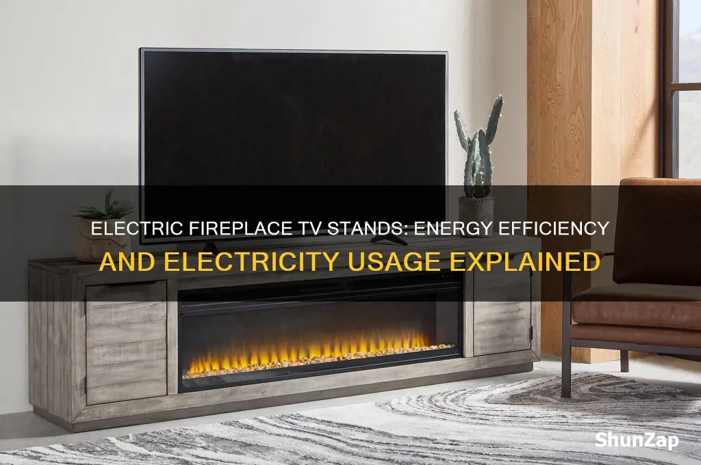 do electric fireplace tv stands use a lot of electricity