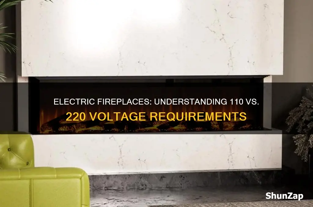 do electric fireplaces use 110 or 220