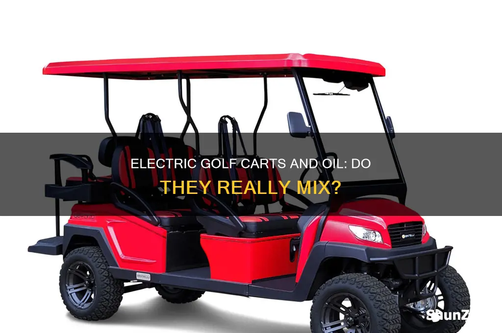 do electric golf carts use oil