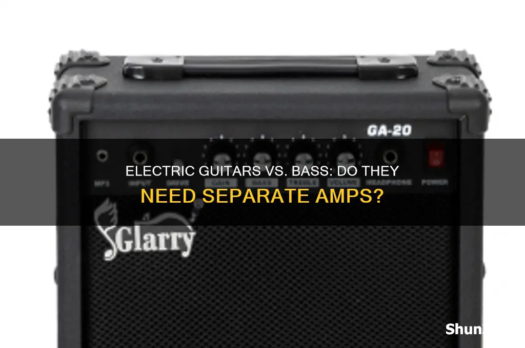 do electric guitars and bass use different amps