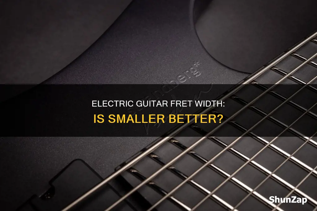 do electric guitars have smaller fret width