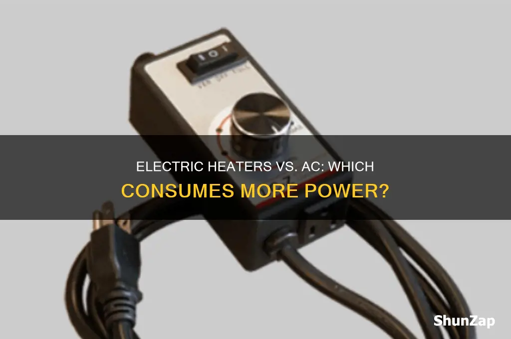 do electric heaters use more power than electric ac