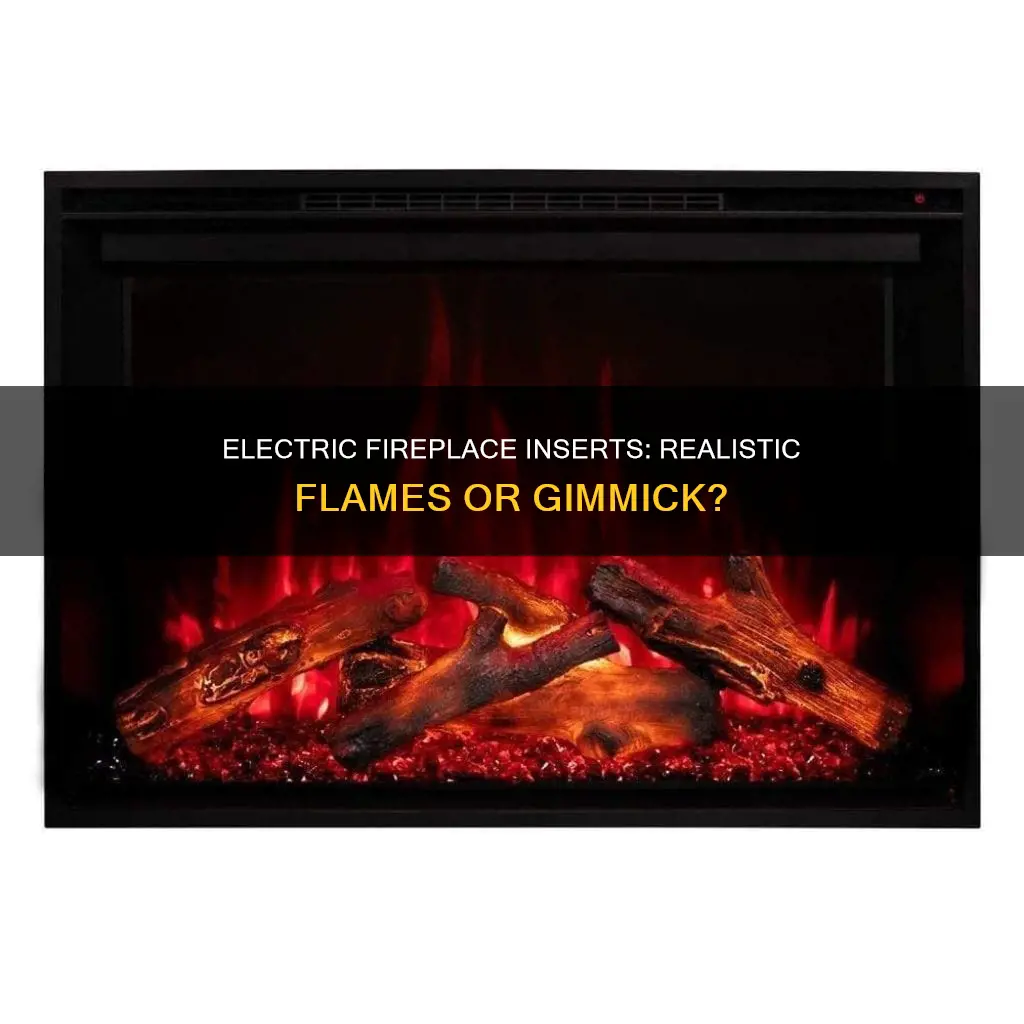 do electric inserts for fireplaces have flames