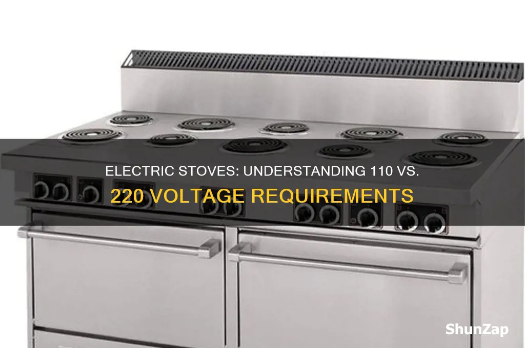 do electric stoves use 110 or 220