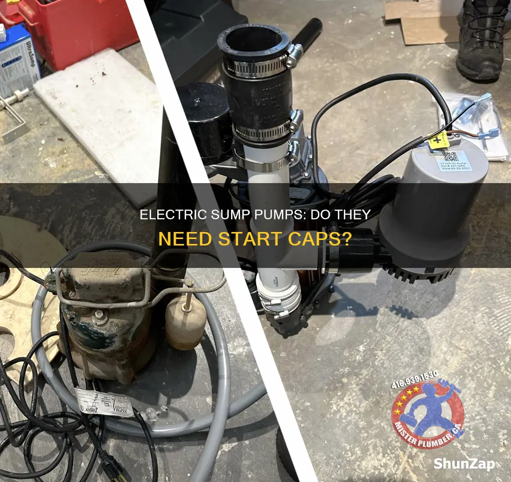 do electric sump pumps have start caps