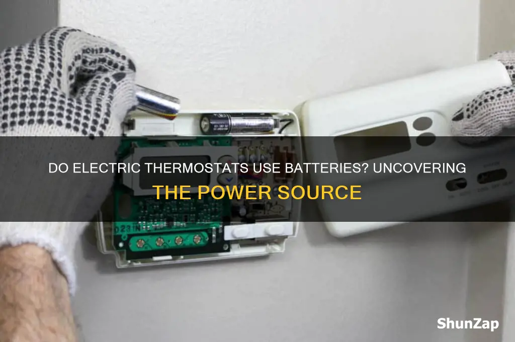 do electric thermostat use a battery