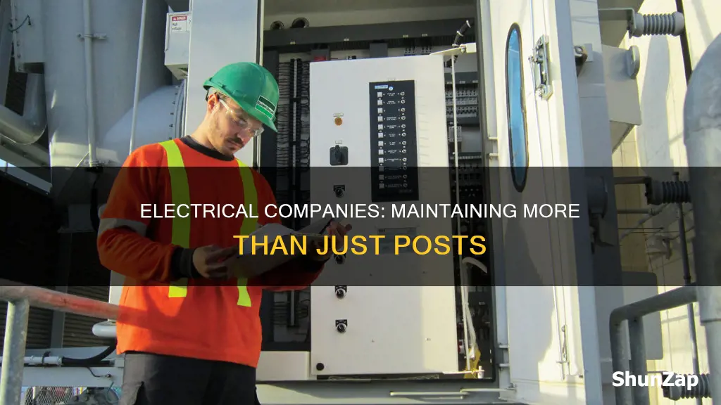 do electrical companies maintain the property beside a post