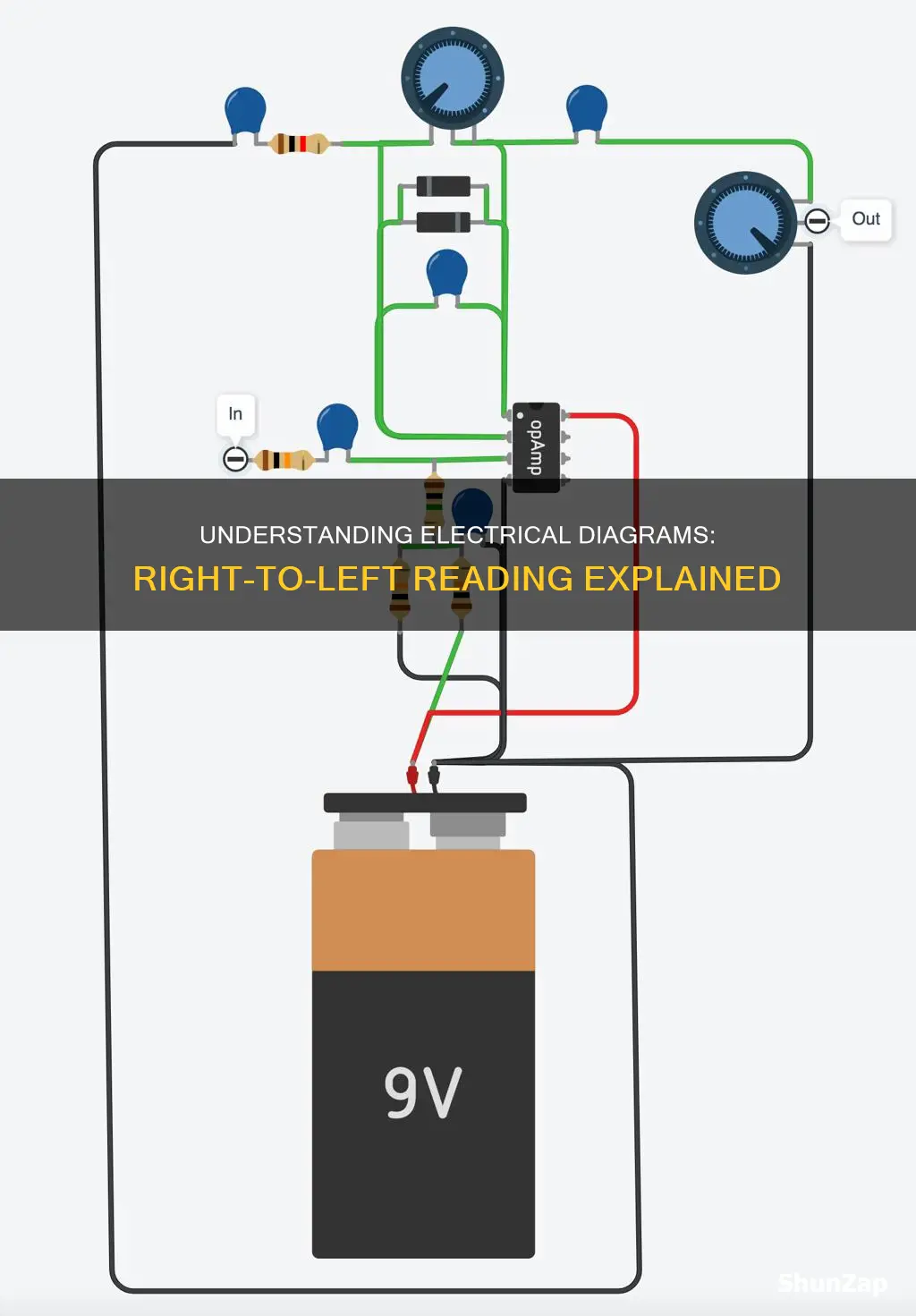 do electrical diagrams read right to left