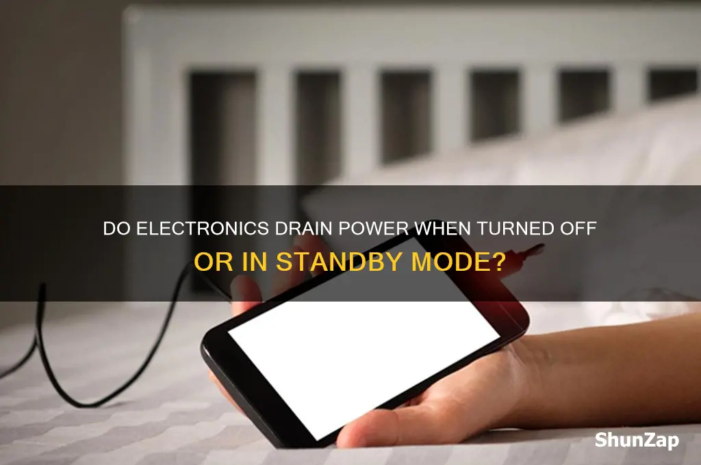 do electronics consume electricity when not in use