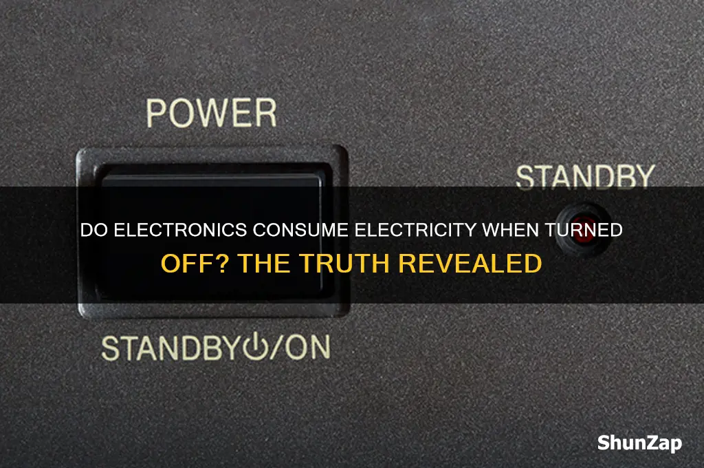 do electronics use electricity when off