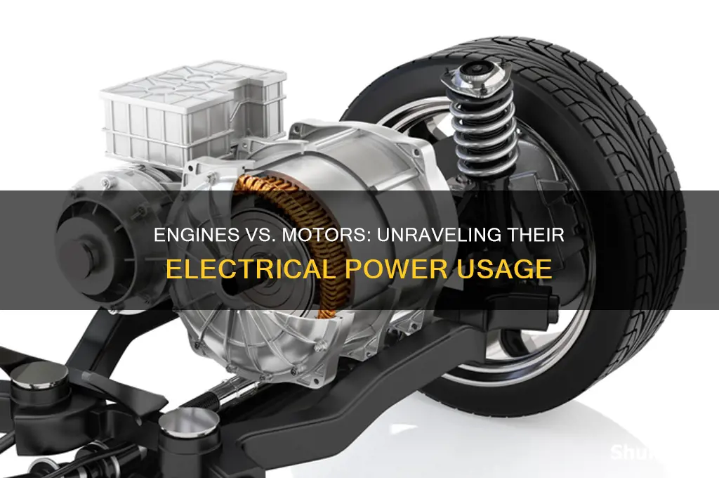 do engines or motors use electricity