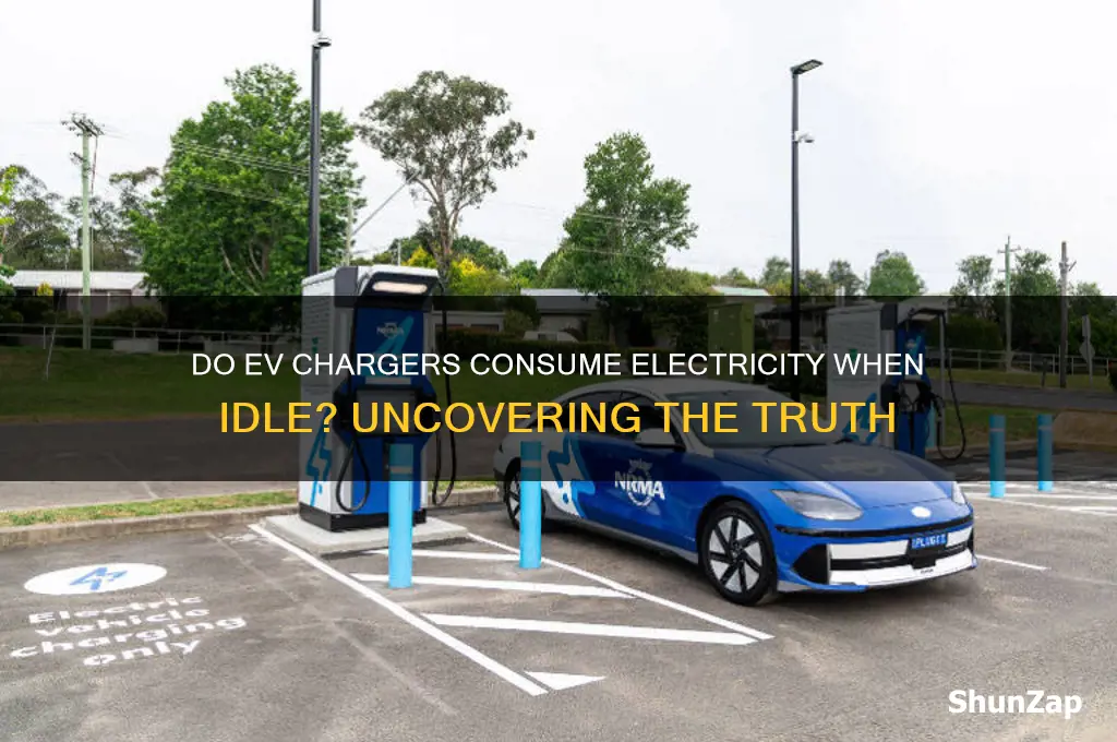do ev chargers use electricity when not charging