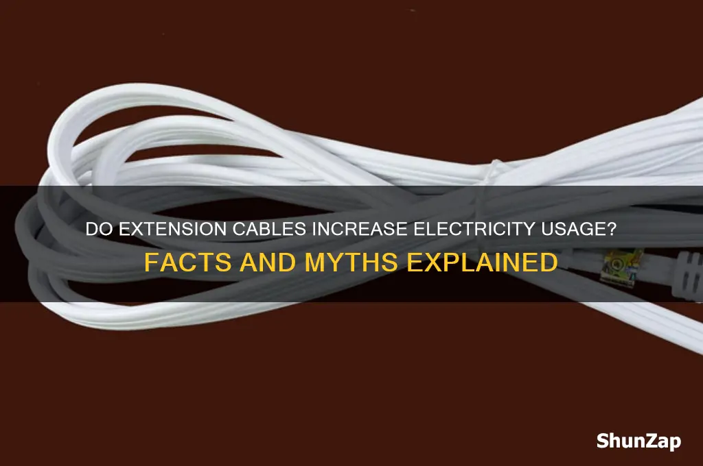 do extension cables use more electricity