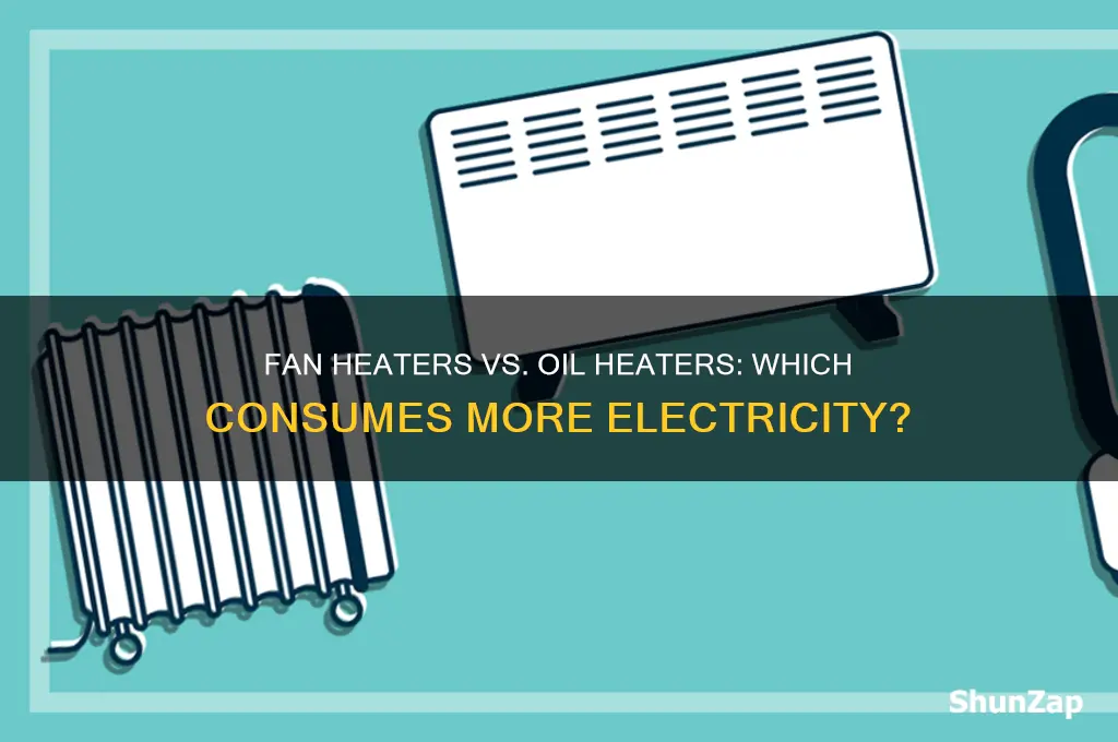 do fan heaters use more electricity than oil heaters