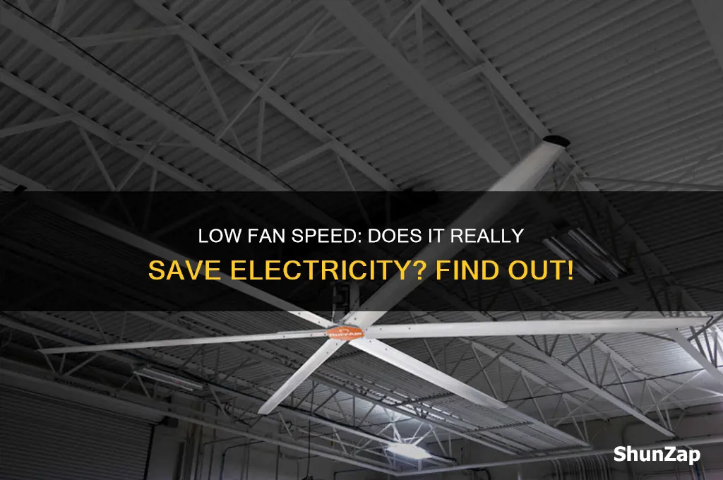 do fans use less electricity on low